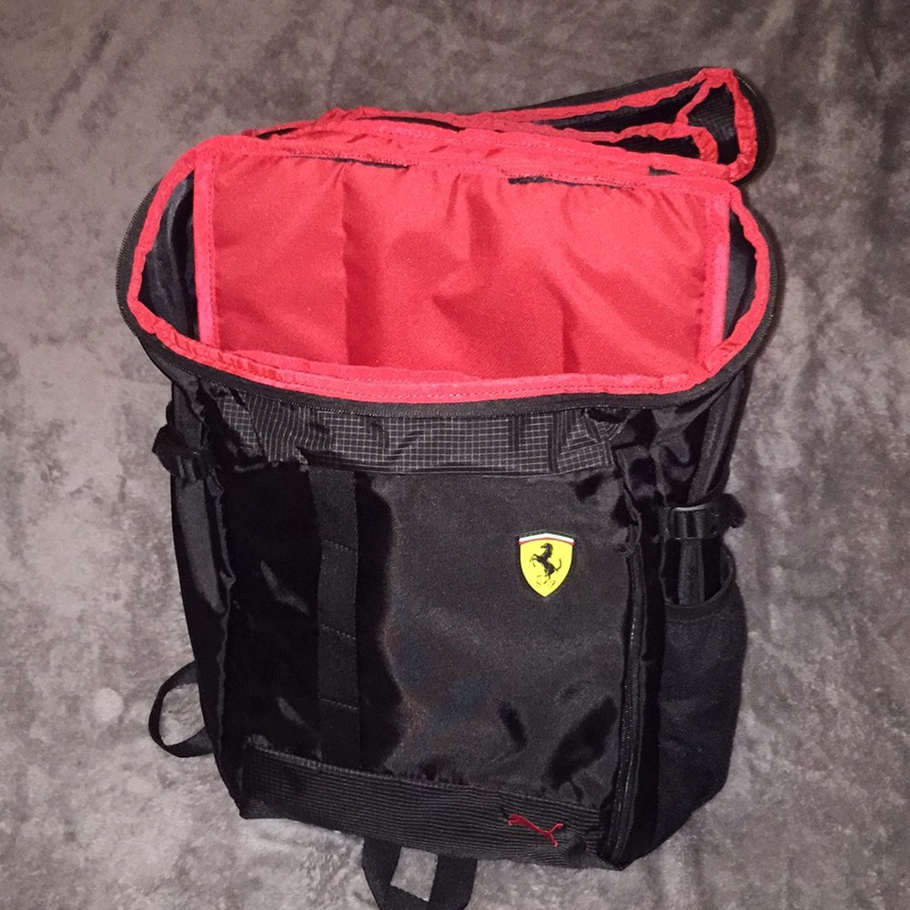Puma Ferrari black and red bookbag - Picture 3 of 4